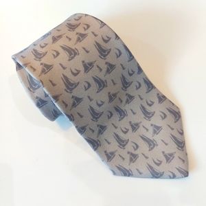 Brochier Soieries Silk Tie, Manet Bateaux Design